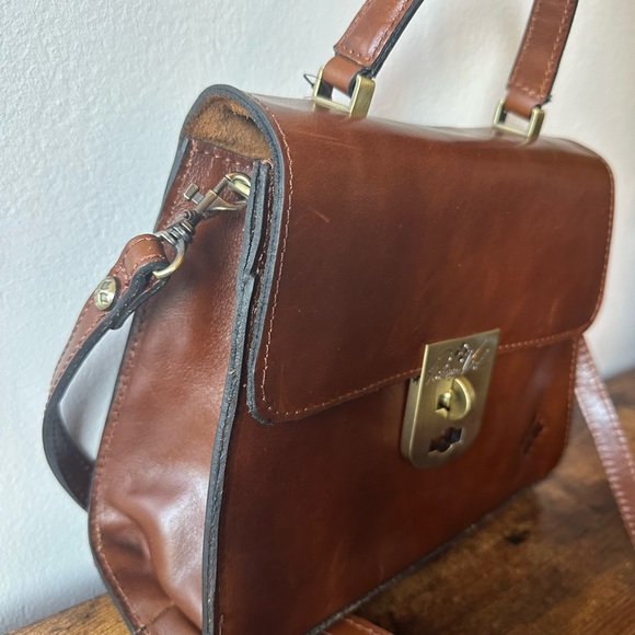 Patricia Nash Brown Leather Vintage-Style Crossbody Bag & Dust Bag New With Tag - Picture 4 of 13